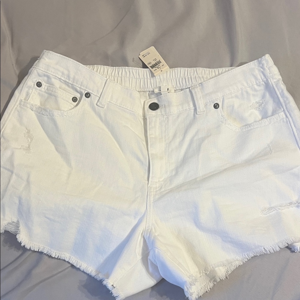 Aerie White Jean Shorts